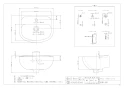 カクダイ #CL-WB1015 取扱説明書 商品図面 壁掛手洗器･洗面ボウル 商品図面1