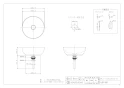 カクダイ #LY-493233-D 取扱説明書 商品図面 丸型手洗器･洗面ボウル 商品図面1