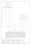 カクダイ 0434W-38X180 商品図面 幅広トラップU管 商品図面1