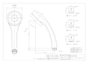 カクダイ 357-906-S 商品図面 シャワーヘッド(リラージ) プラチナシルバー 商品図面1