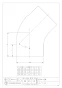 カクダイ 437-563-150 商品図面 45°エルボ 商品図面1