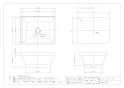 カクダイ 493-149-BR 取扱説明書 商品図面 角型手洗器 栃杢 商品図面1