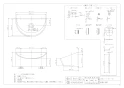 カクダイ 493-191-W 取扱説明書 商品図面 壁掛手洗器 江 商品図面1