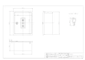 カクダイ 6263 商品図面 散水栓ボックス(カベ用･カギつき) 商品図面1