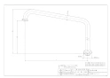 カクダイ 7741-240 商品図面 ネジつき立上りUパイプ 240 商品図面1