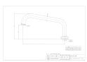 カクダイ 775-66-200 商品図面 ネジつき立上りUパイプ(大) 200 商品図面1