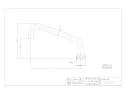 カクダイ 9117 商品図面 立上りUパイプ 170 商品図面1