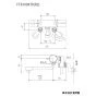 KVK FTB100KTKR2 取扱説明書 商品図面 施工説明書 分解図 取替用サーモスタット式シャワー 商品図面1