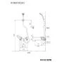 KVK KF800THS 取扱説明書 商品図面 施工説明書 分解図 サーモスタット式シャワー(撥水) 商品図面1