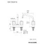KVK KM17NER19 取扱説明書 商品図面 分解図 2ハンドル混合栓 商品図面1