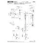 KVK KM5031TEC 取扱説明書 商品図面 施工説明書 分解図 シングルシャワー付混合栓 分解図1