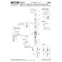 KVK KM5051TF 商品図面 分解図 シングルシャワー付混合栓 分解図1