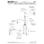 KVK KM5081TFR2EC 商品図面 分解図 シングルシャワー付混合栓 分解図1