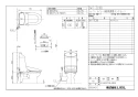 LIXIL(リクシル) DWT-ZC181 BW1 取扱説明書 商品図面 施工説明書 リフレッシュシャワートイレ (タンク付) 商品図面1