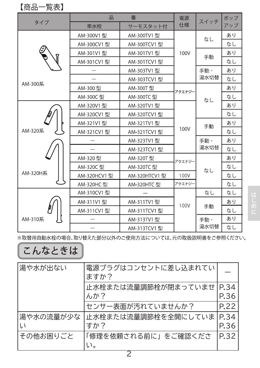 LIXIL(リクシル) AM-320HC取扱説明書 商品図面 施工説明書 | 通販 プロ