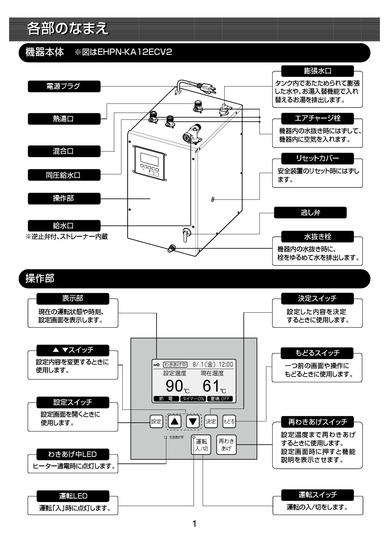 LIXIL(リクシル) EHPN-KB25ECV2取扱説明書 施工説明書 | 通販 プロ