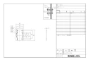 LIXIL(リクシル) KF-D15 商品図面 住宅用はね上げ式手すり・はね上げ式前方ボード・前方ボード 商品図面1