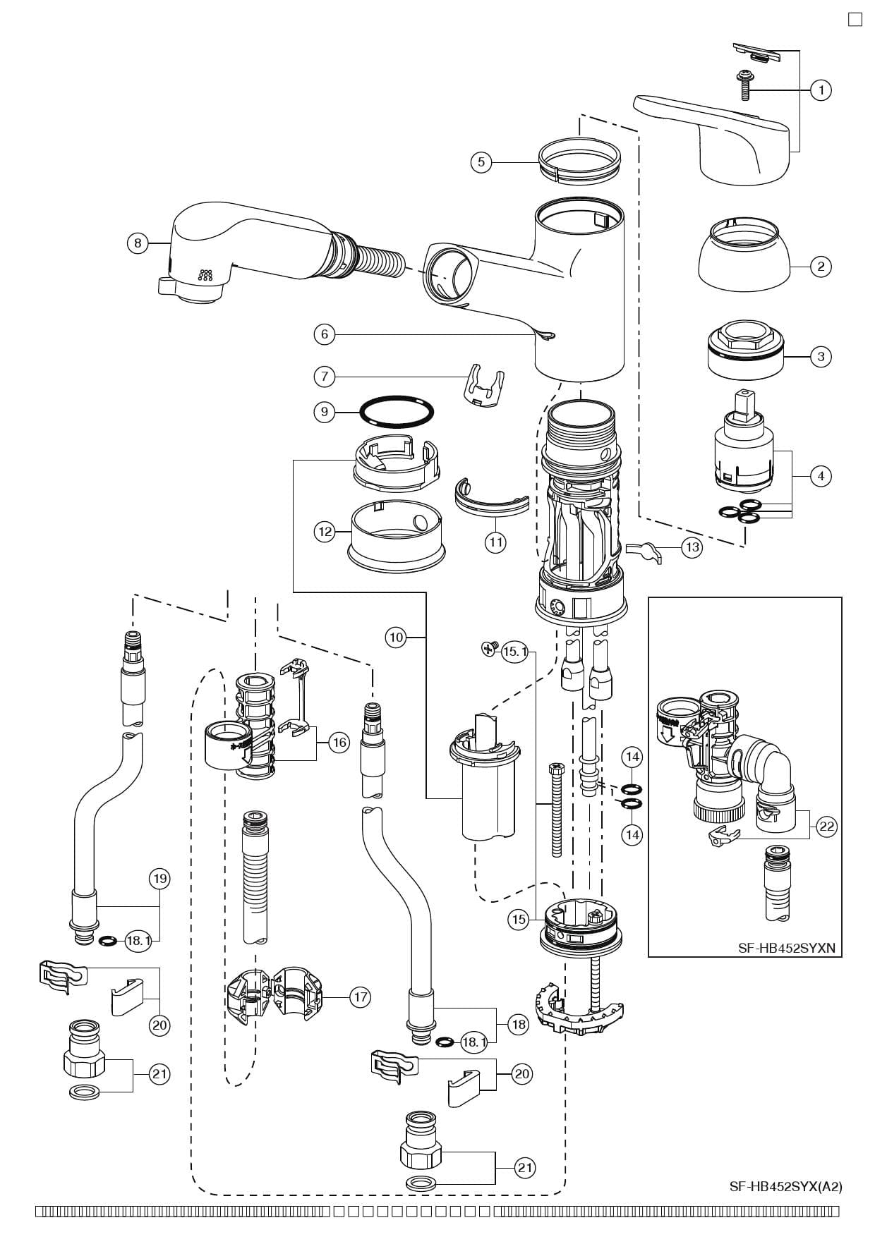 すぐったレディース福袋 SF-HB452SYX リクシル LIXIL INAX ハンドシャワー付シングルレバー混合水栓 エコハンドル 一般地仕様  送料無料 www.tonna.com