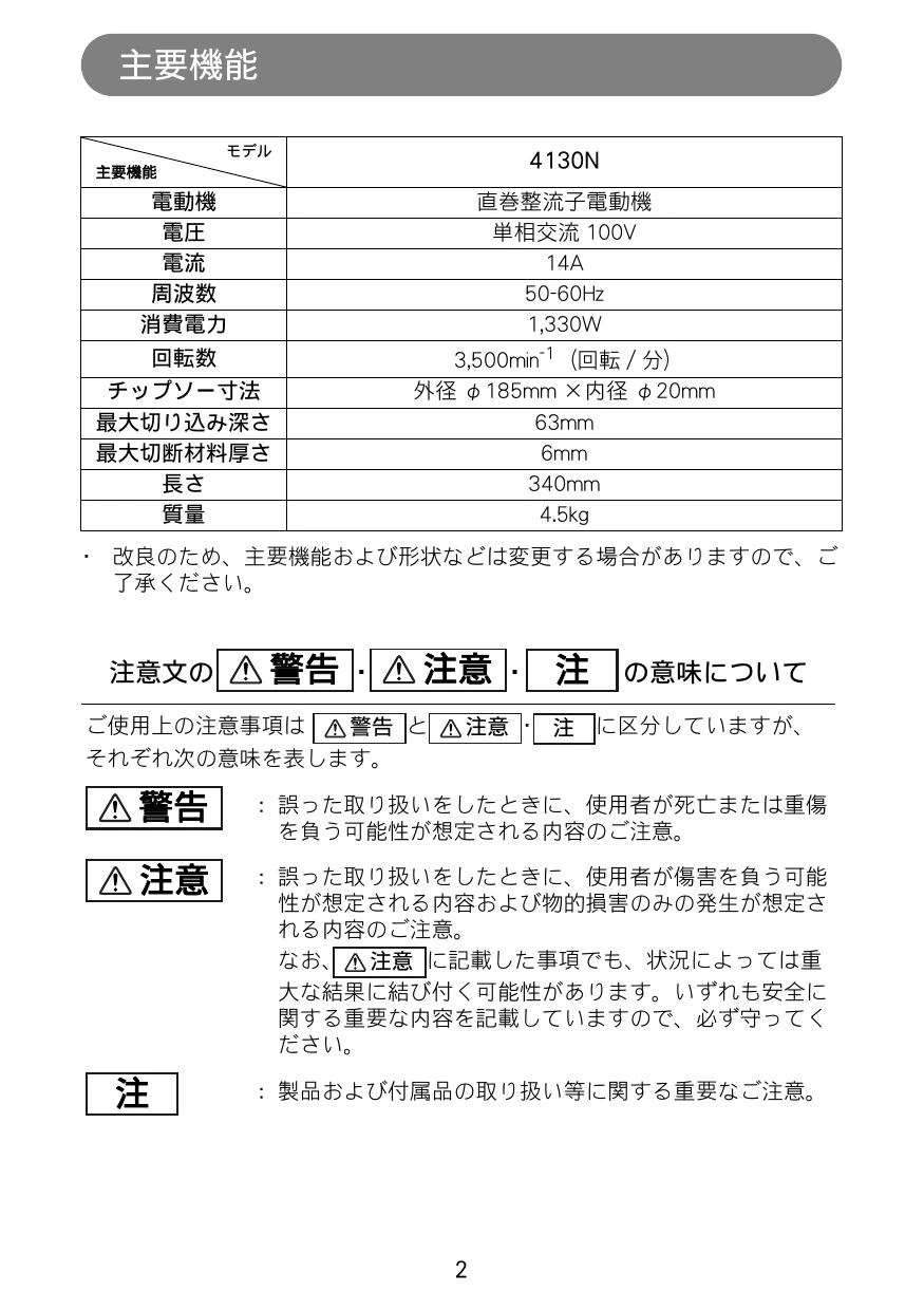 マキタ 4130N取扱説明書 | 通販 プロストア ダイレクト