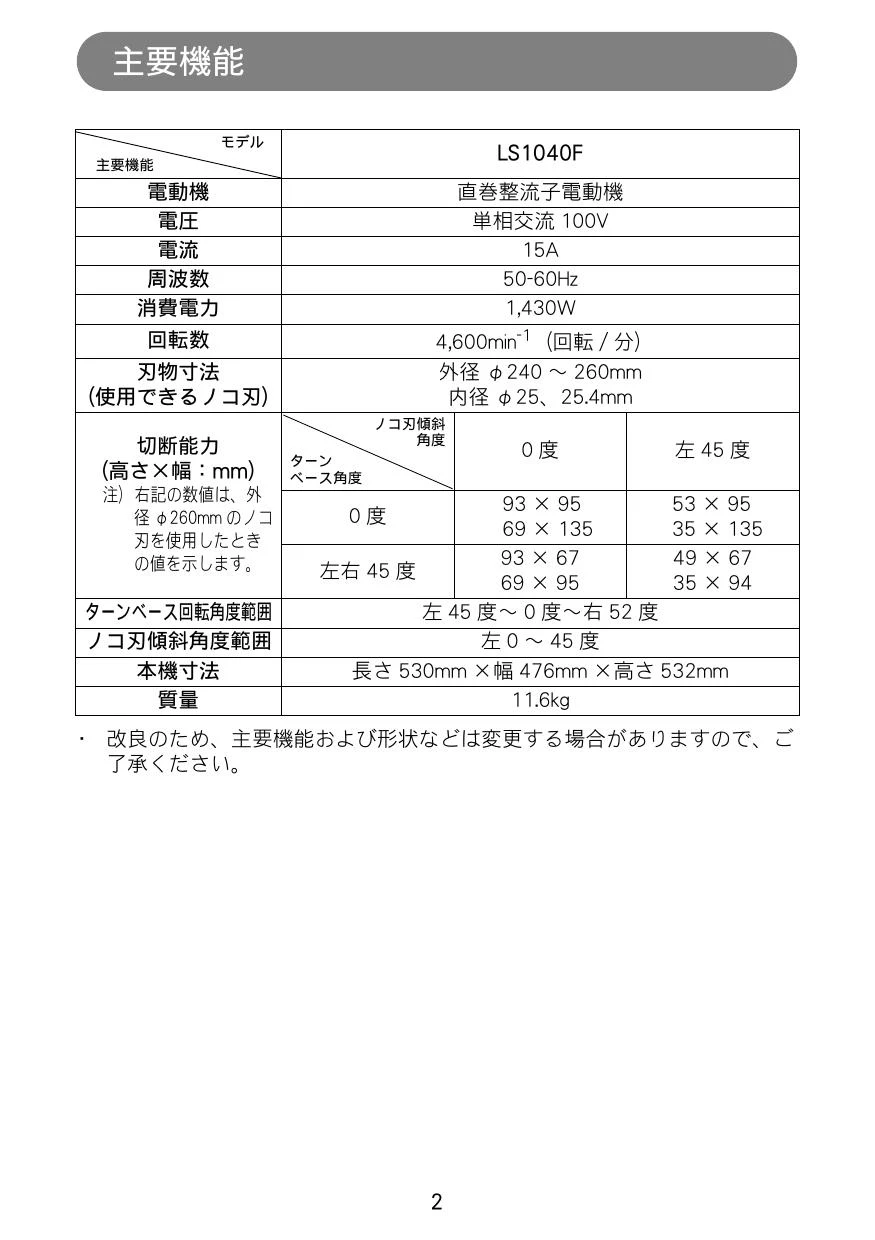 マキタ LS1040F 取扱説明書|マルノコの通販はプロストア ダイレクト