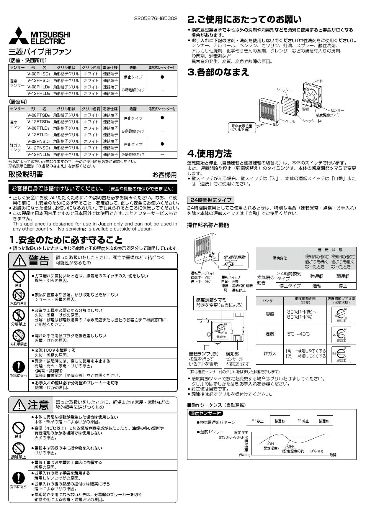 三菱電機 V-08PNSD8取扱説明書 施工説明書 納入仕様図 | 通販 プロ