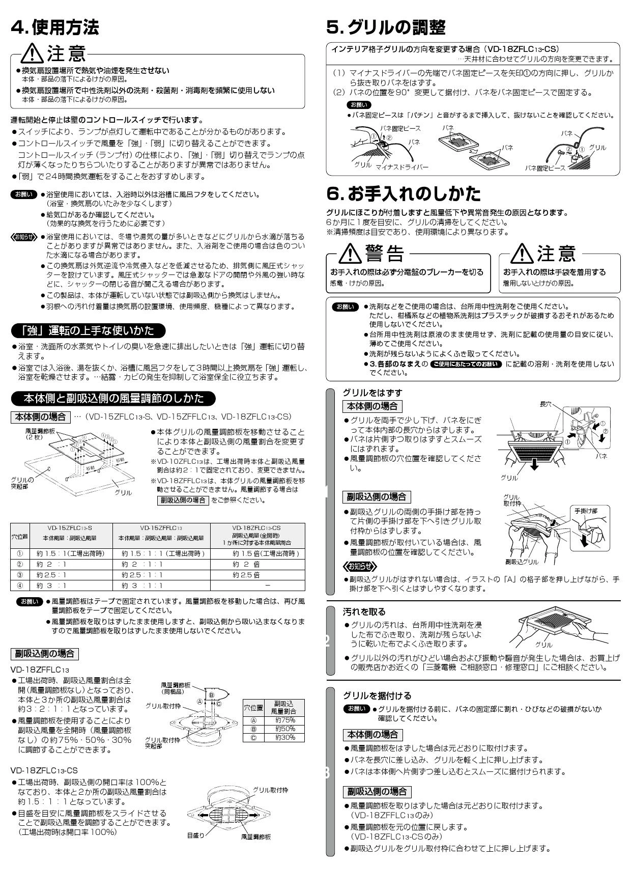 三菱電機 VD-15ZFLC13-S取扱説明書 施工説明書 納入仕様図 | 通販 プロ