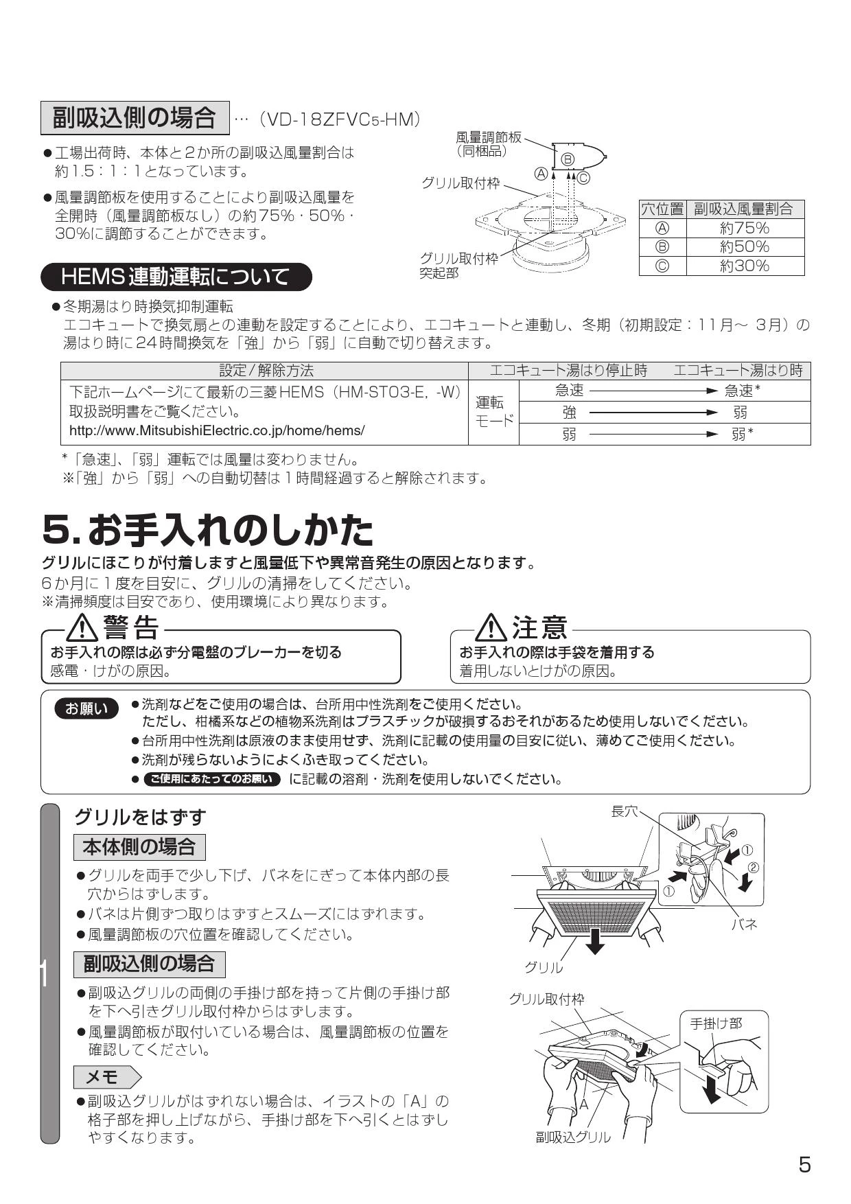 三菱電機 VD-18ZFVC5-HM取扱説明書 施工説明書 納入仕様図 | 通販 プロ