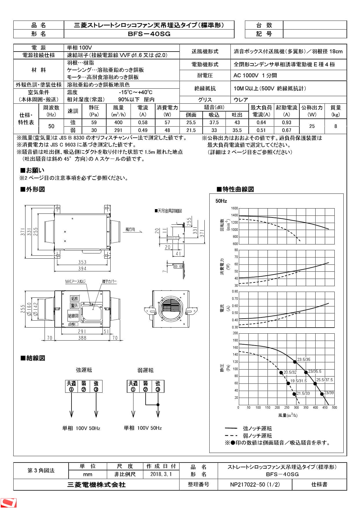 BFS-25WG4】 《TKF》 三菱電機 耐湿形給排気グリル ωβ0 - その他住宅