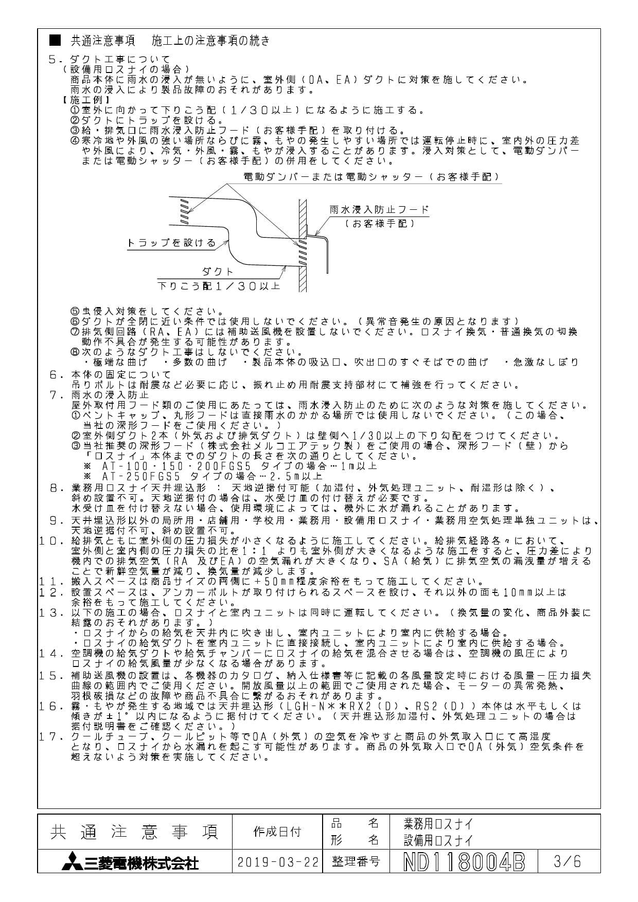 三菱 LGH-N15RKX2D※ 換気扇 業務用ロスナイ 天井埋込形加湿付 マイコン