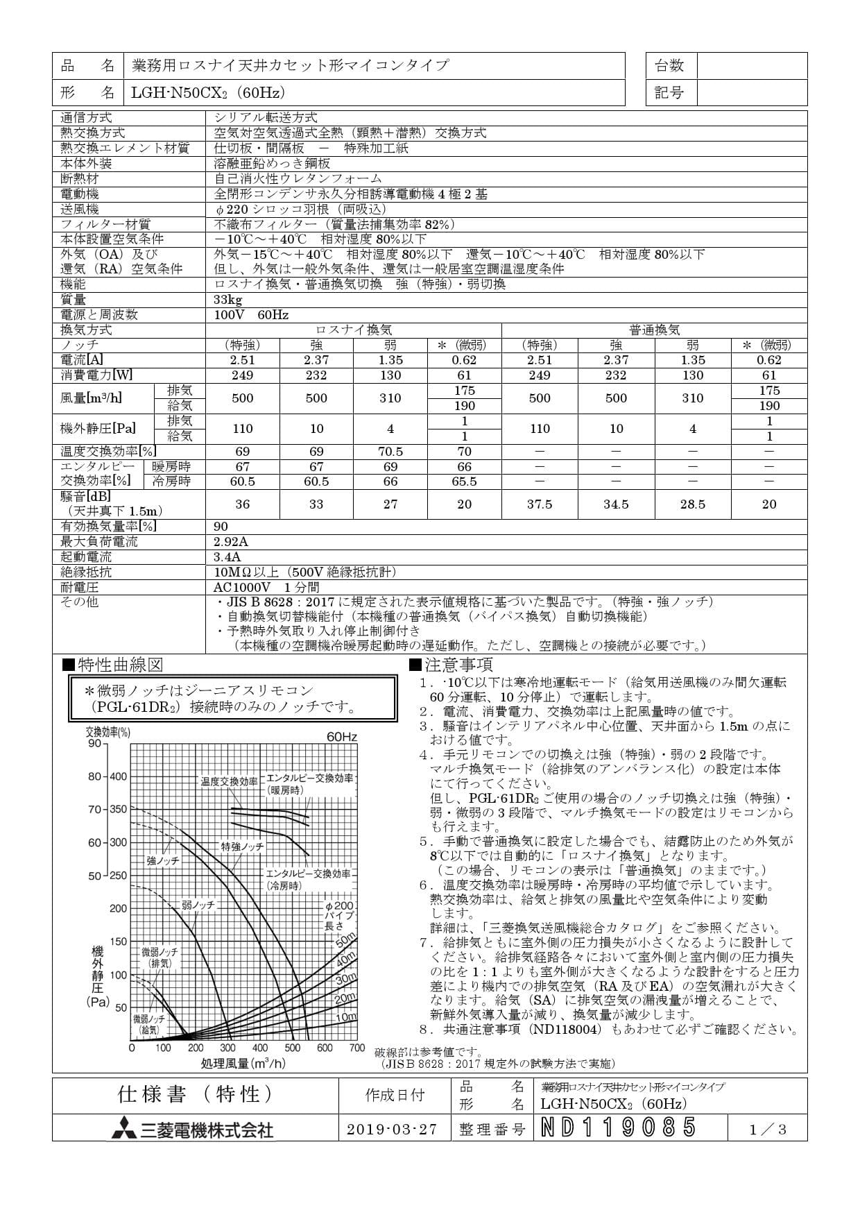 通販人気 LGH-N35CX2 三菱電機 換気扇 ロスナイ 天井カセット形