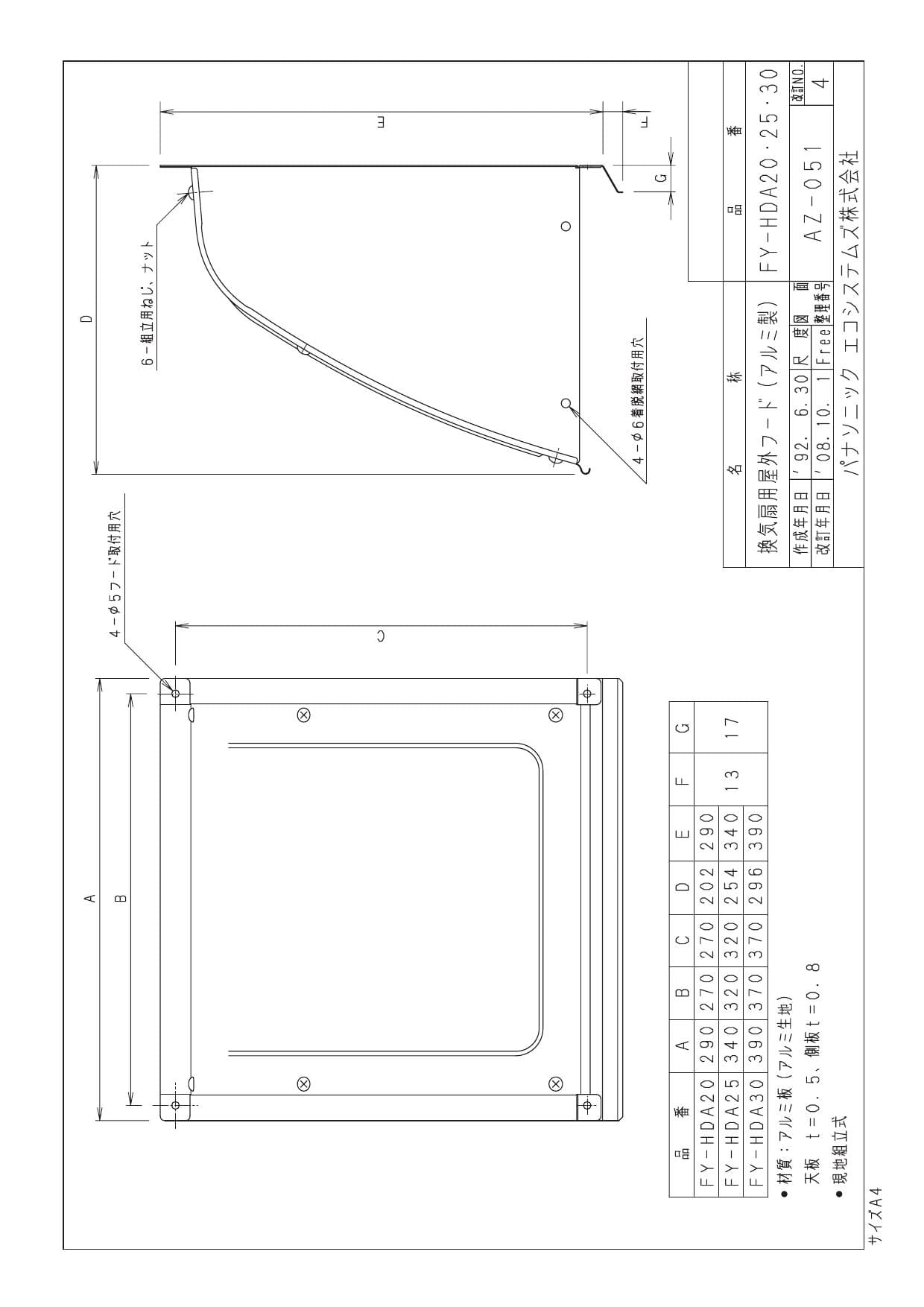 売れ筋】 パナソニック 換気扇 一般換気扇用部材 屋外フード FY-HDA30 discoversvg.com