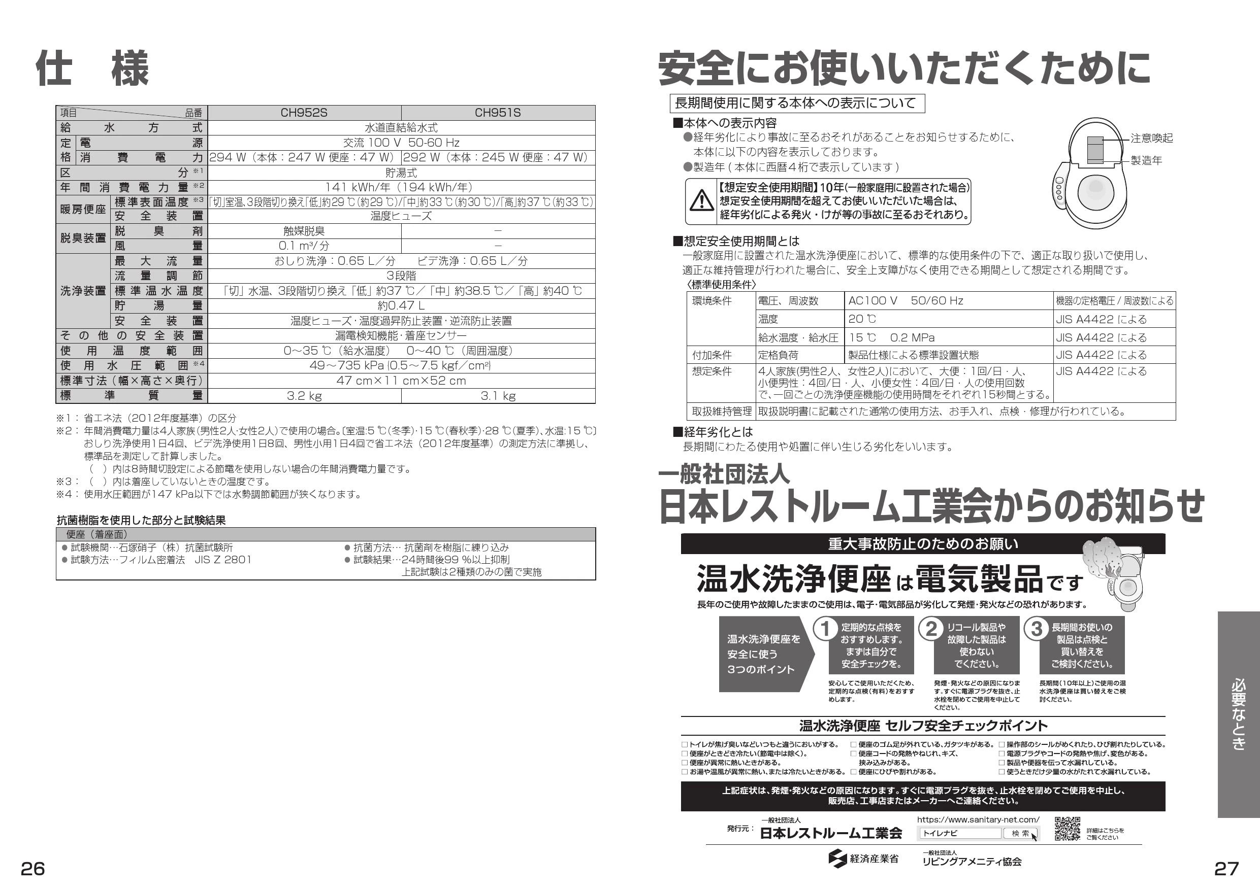 パナソニック CH951SPF取扱説明書 商品図面 施工説明書 | 通販 プロ