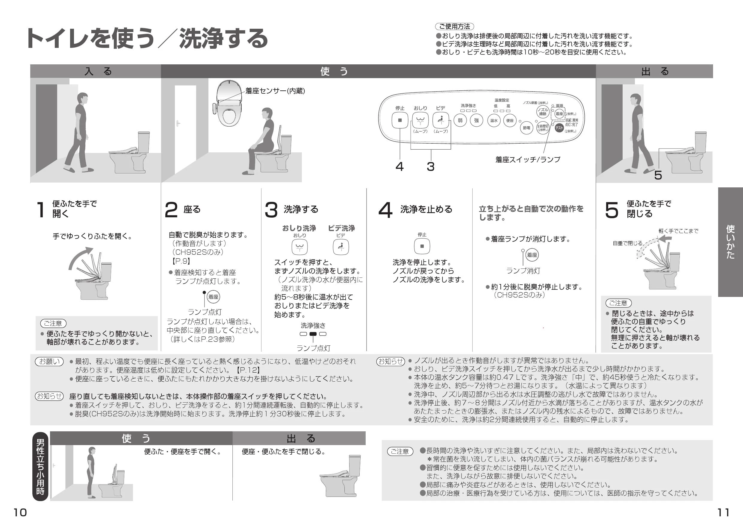 パナソニック CH951SWS 取扱説明書 商品図面 施工説明書|パナソニック ビューティ・トワレ(オープン価格品)の通販はプロストア ダイレクト