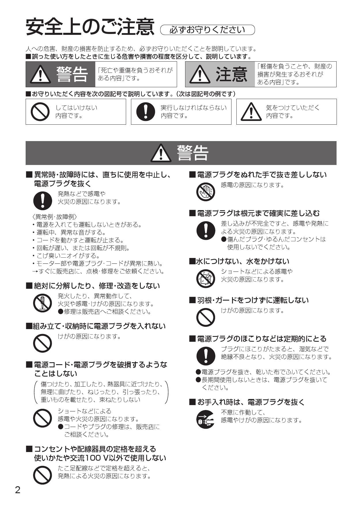 パナソニック F Gu301 A取扱説明書 商品図面 通販 プロストア ダイレクト