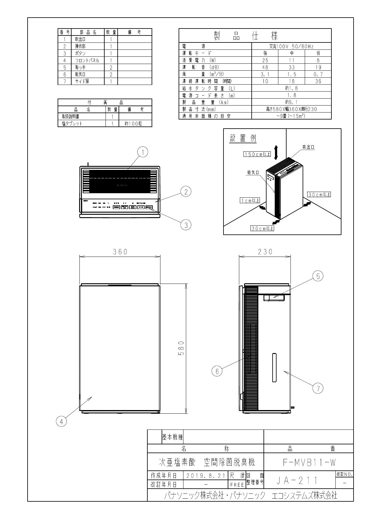 ☆最終値下げ☆ジアイーノ Panasonic F-MVB11-Wの+redesim.empresarial.ws