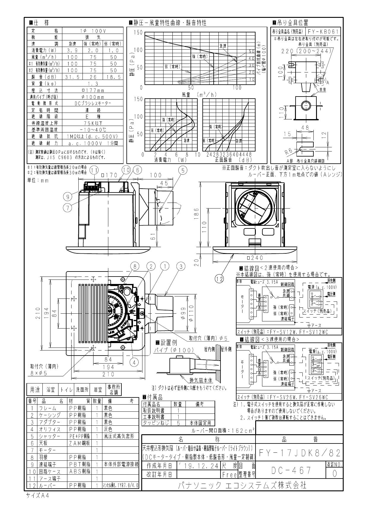 定番新品 FY-32J8T-93 パナソニック 換気扇 天井扇 本体・ルーバー