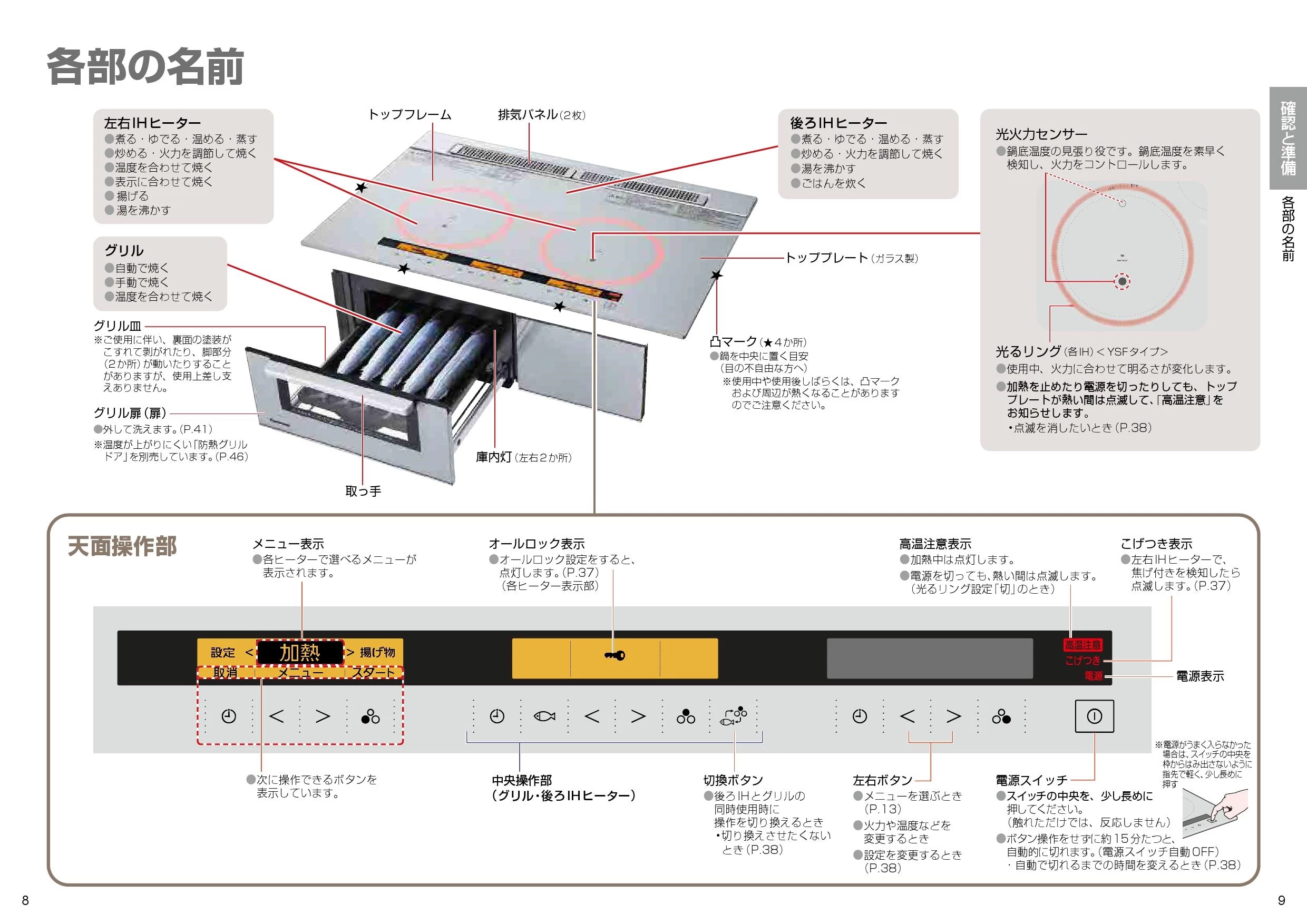 パナソニック KZ-YS36S 取扱説明書 商品図面 施工説明書|パナソニック IHクッキングヒーター YSシリーズの通販はプロストア ダイレクト