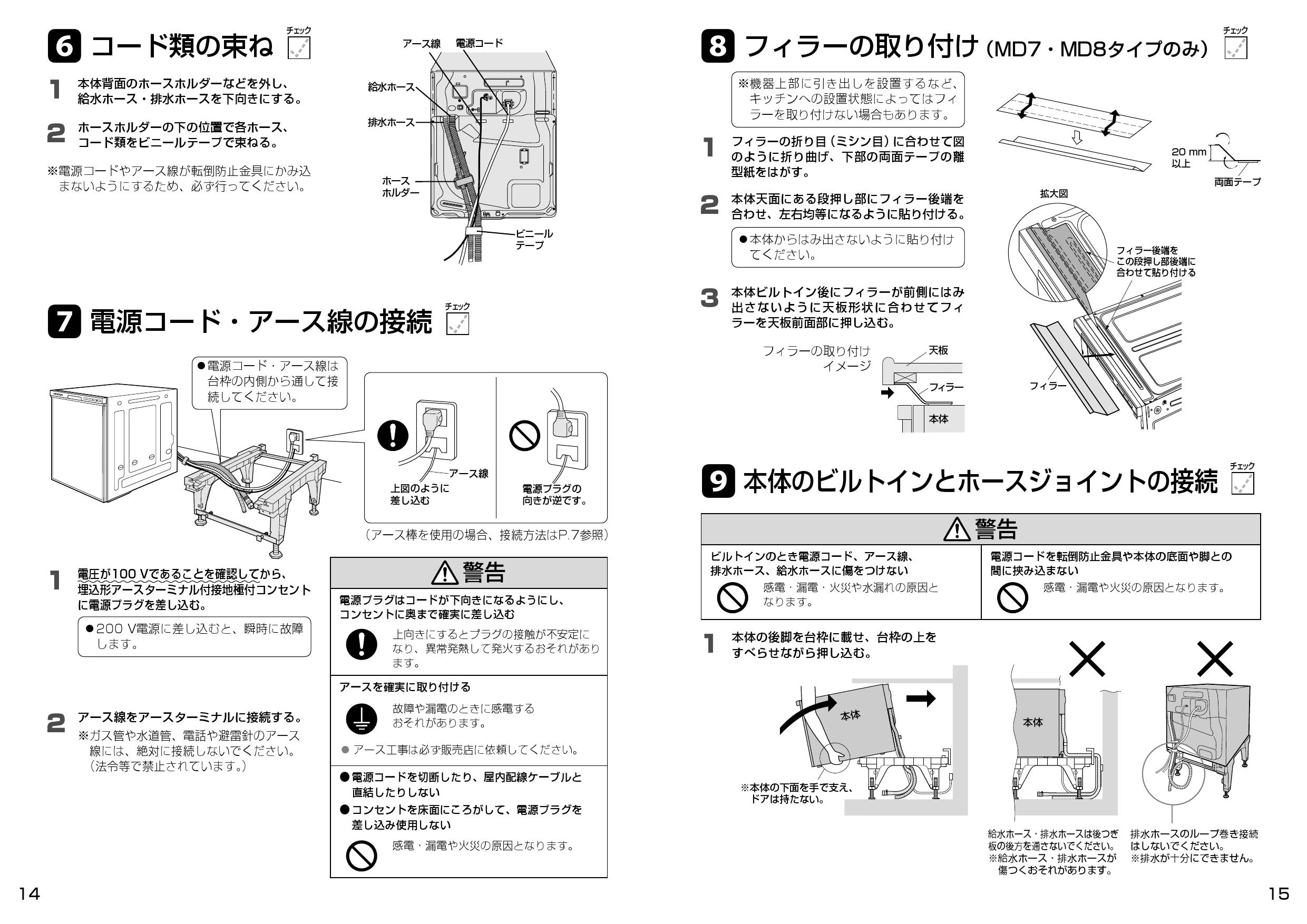 パナソニック NP-45RD7K 取扱説明書 商品図面 施工説明書|パナソニック ビルトイン食器洗い乾燥機 R7 シリーズの通販はプロストア ダイレクト