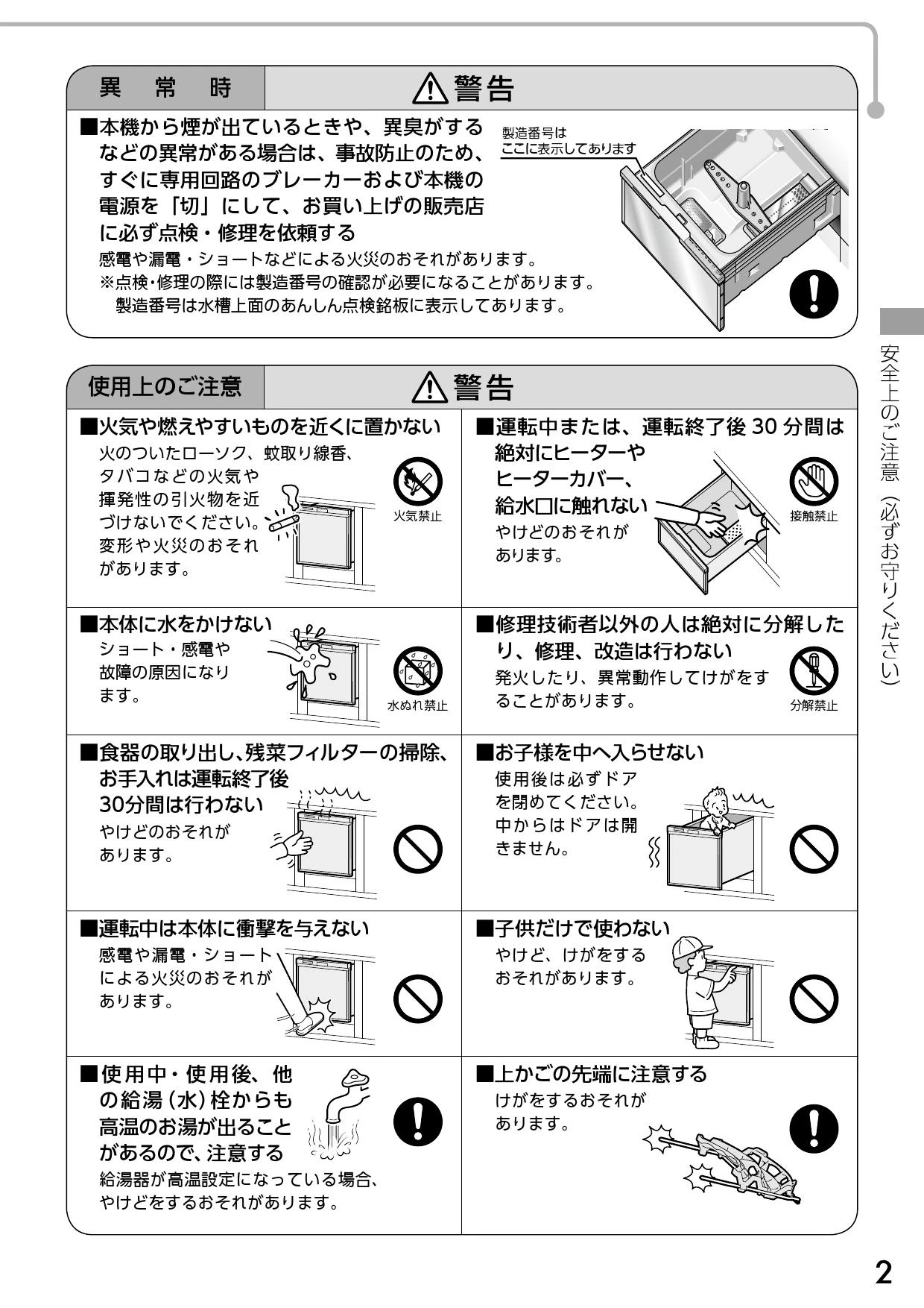 取り扱い説明書 コレクション 食器