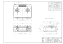 リンナイ RTS65AWG31R2G-VL 13A 取扱説明書 商品図面 器具仕様書 ガステーブルコンロ ラクシエプライム 商品図面1