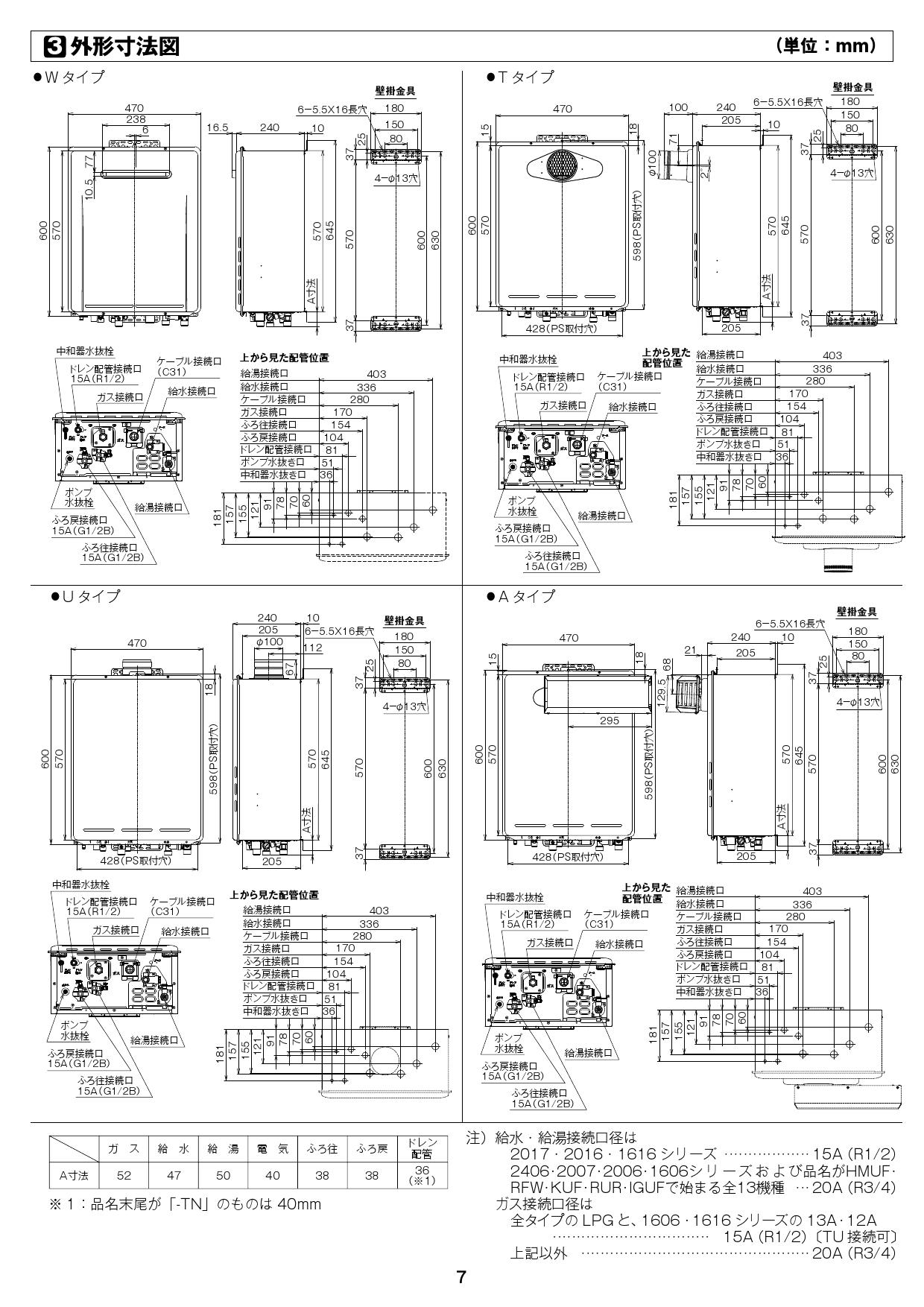 リンナイ ####リンナイ ガスふろ給湯器【RUF-E1606SAF】オート PS扉内