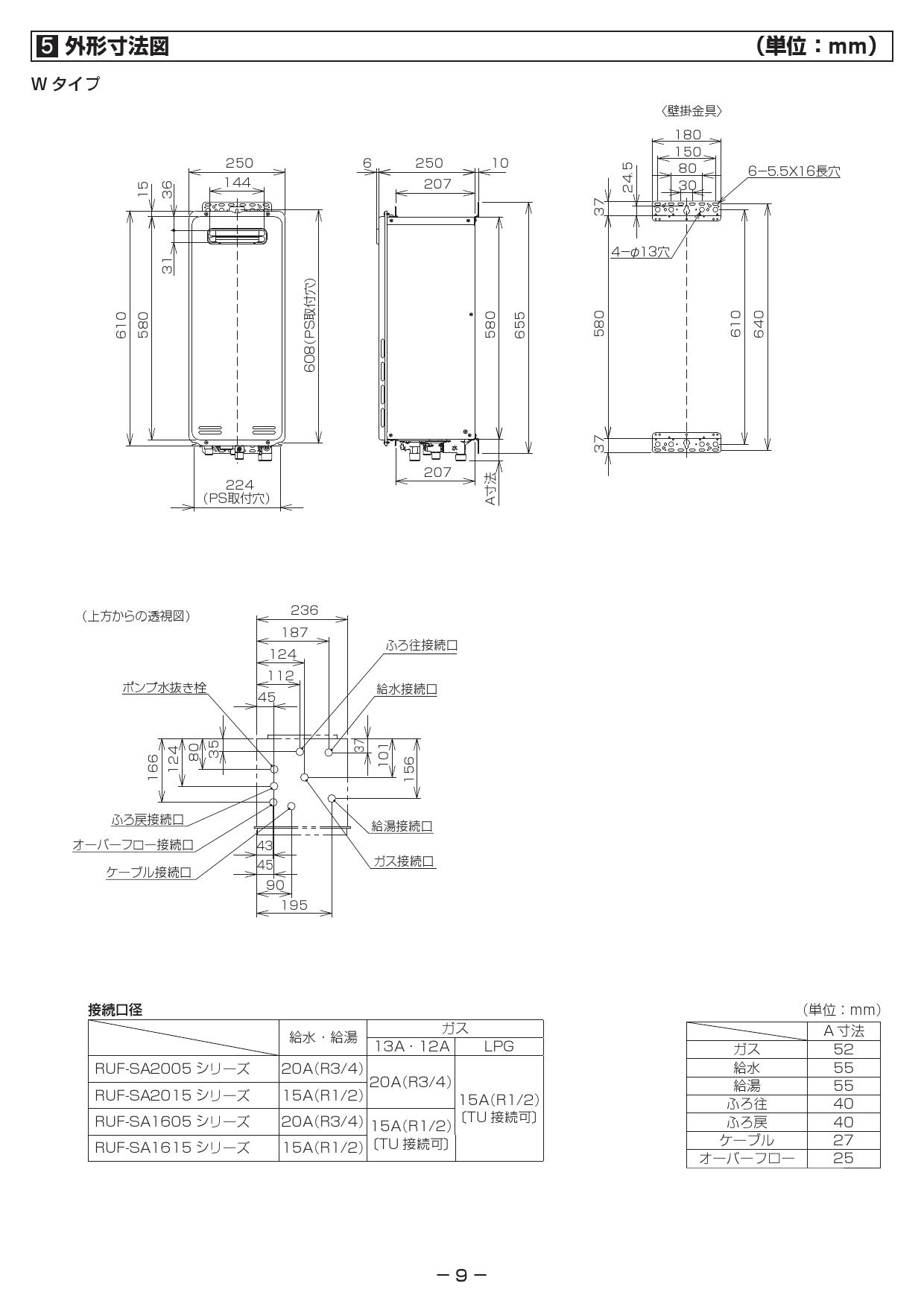 リンナイ ガスふろ給湯器 設置フリータイプ PS扉内後方排気型 都市ガス オート Rinnai RUF-Aシリーズ 16号