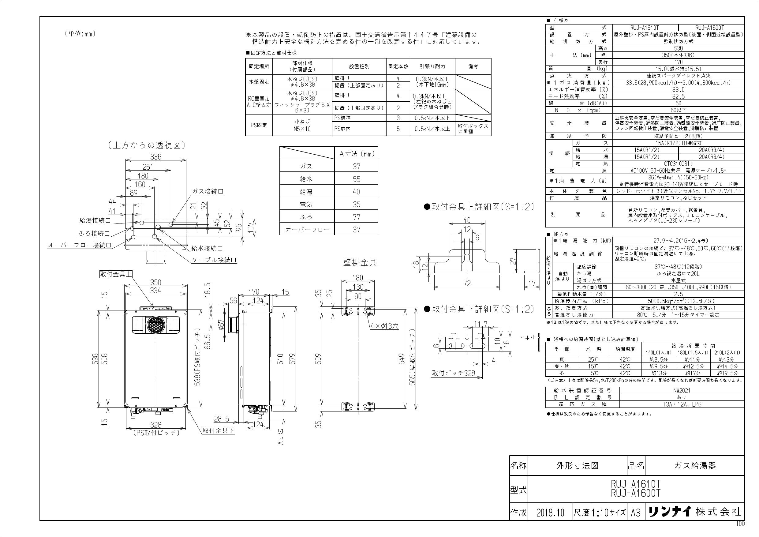 2022春夏新色】 ####リンナイ ガス給湯器高温水供給式 PS扉内設置型 PS