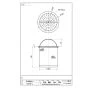 SANEI H650F-L 商品図面 流し排水栓カゴ 商品図面1