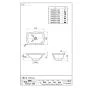 SANEI HW2024-023 商品図面 洗面器･洗面ボウル（埋込型・オーバーフロー） 商品図面1
