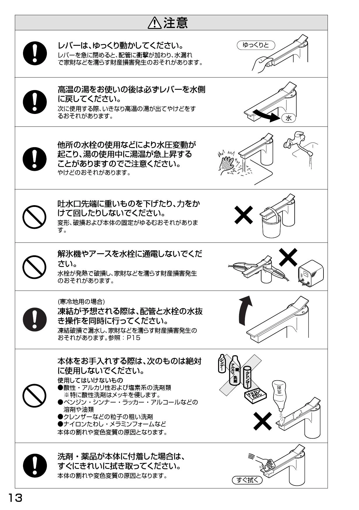 SANEI K4731NJK-13 取扱説明書 商品図面 分解図|SANEI デザイン水栓の通販はプロストア ダイレクト