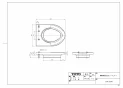 TOTO EWCS450-51AF 取扱説明書 商品図面 施工説明書 ウォシュレット付補高便座 アプリコットF2A 商品図面1