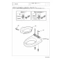 TOTO EWCS451N-46AM 取扱説明書 商品図面 施工説明書 分解図 ウォシュレット付補高便座 ウォシュレットS2A 分解図1