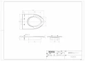 TOTO EWCS451S-51AF 取扱説明書 商品図面 施工説明書 ウォシュレット付補高便座 アプリコットF2A 商品図面1