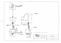 TOTO TLE26SM1A 取扱説明書 商品図面 施工説明書 分解図 アクアオート(自動水栓) コンテンポラリタイプ 台付自動水栓 Mサイズ 商品図面1